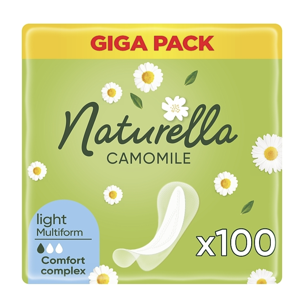 Гігієнічні прокладки NATURELLA щоденні ароматизовані Camomile Лайт Quatro 100шт